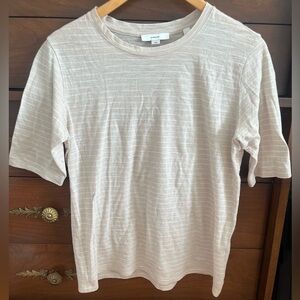 NWOT Vince Elbow Length Sleeve Striped Cotton T-Shirt